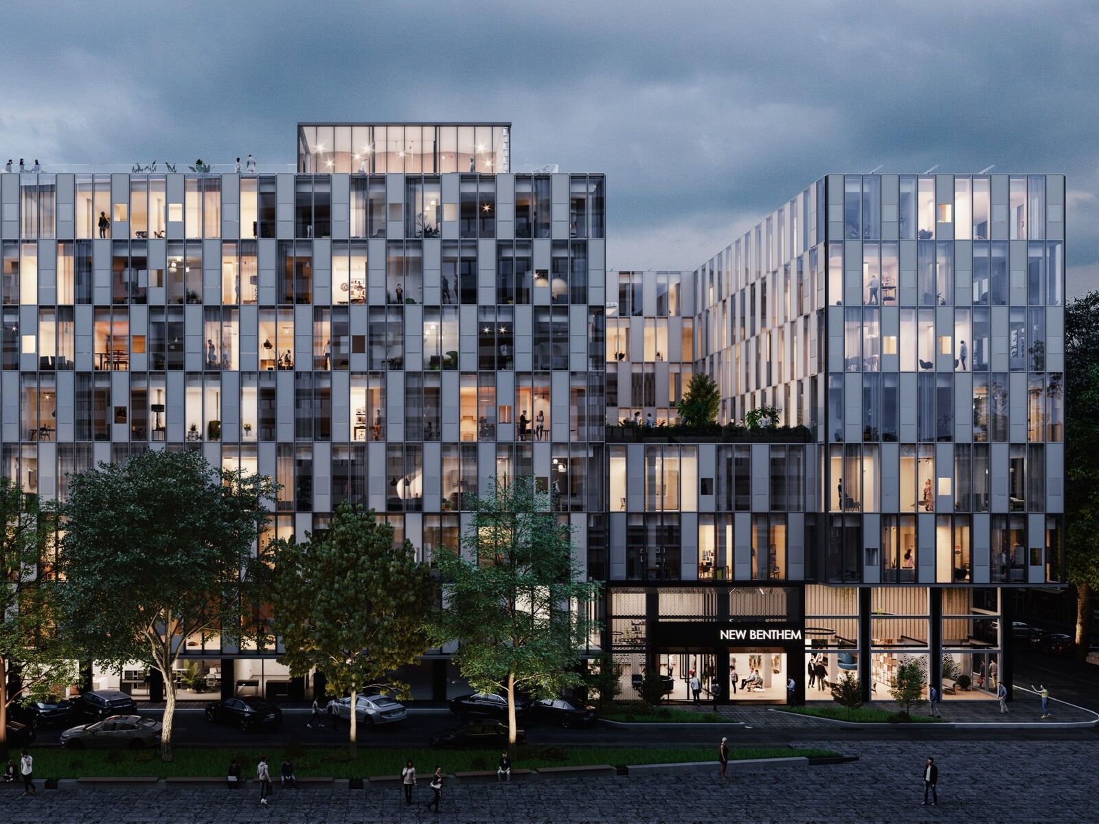 Impressie van het gebouw aan de Benthemstraat